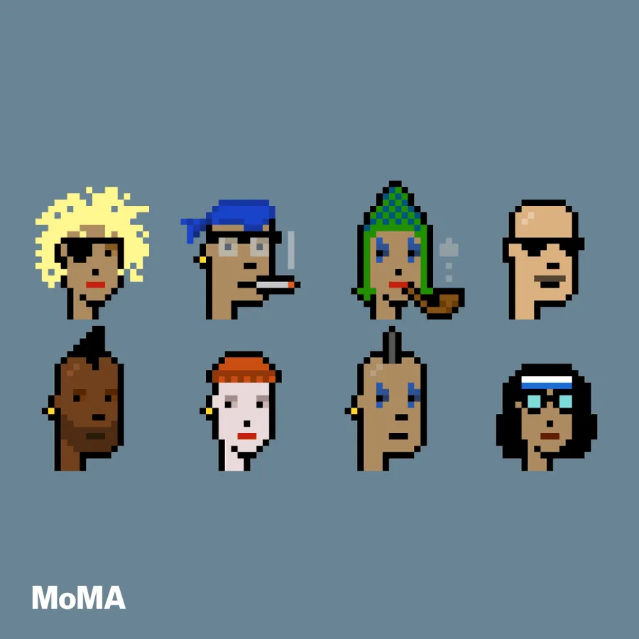 MoMA навсегда добавил 8 CryptoPunks NFT в коллекцию