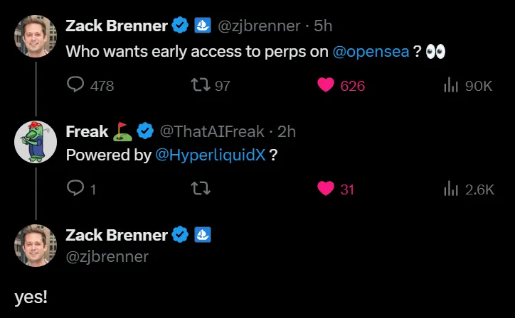 OpenSea запускает фьючерсы на Hyperliquid для расширения рынка.