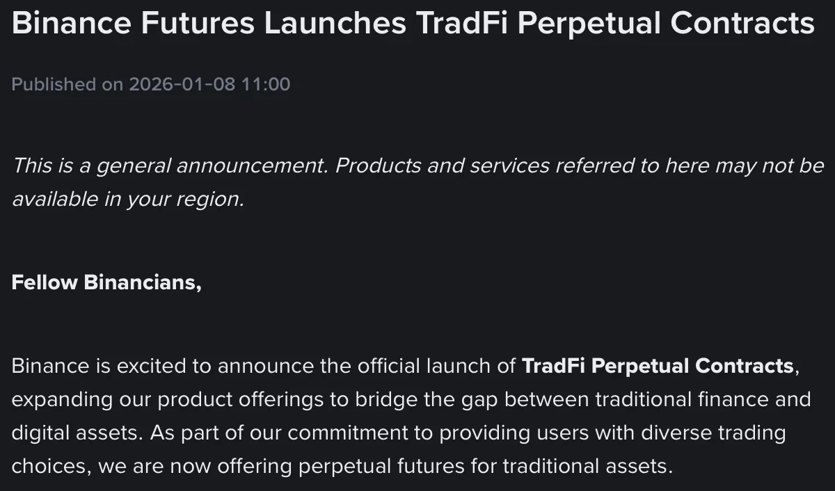 Binance Futures запустила бессрочные контракты на золото и | DropsTab News