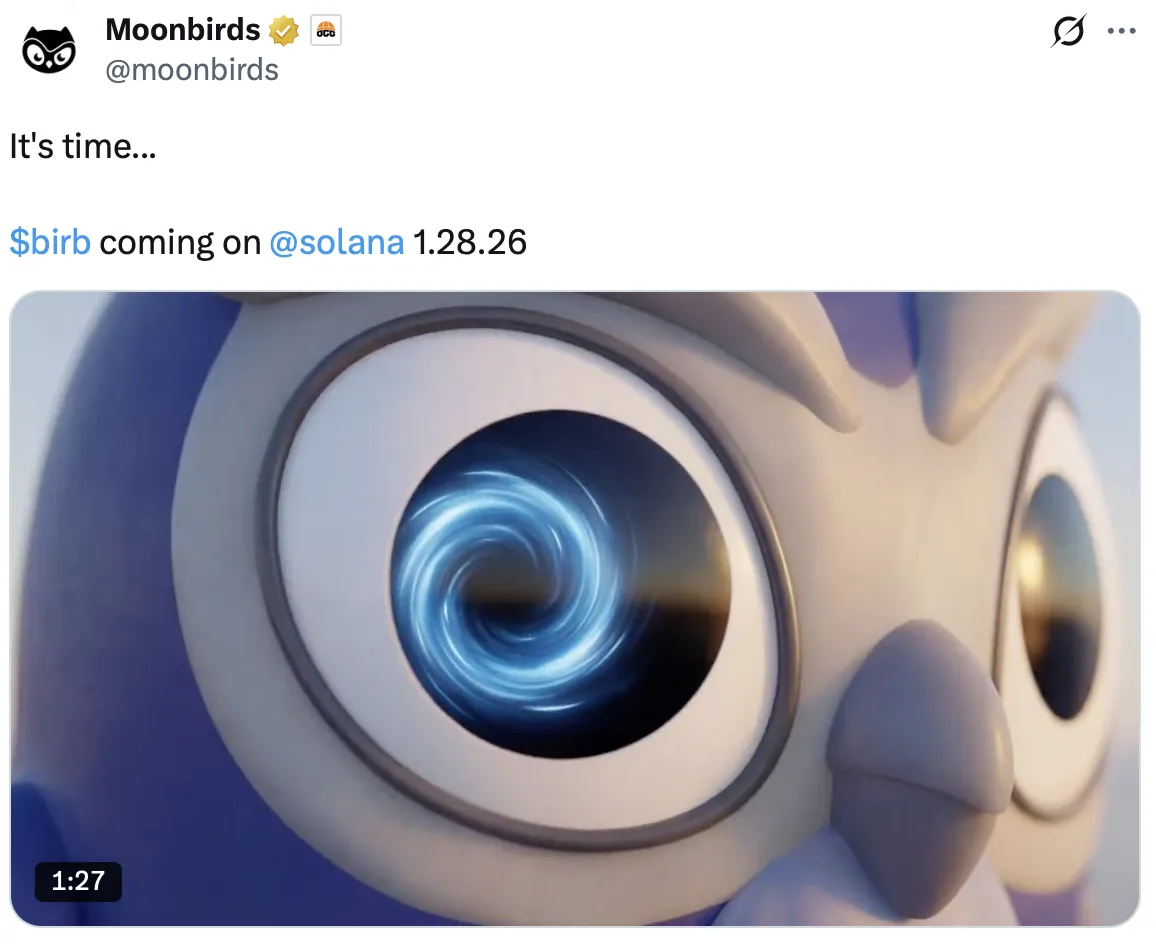 TGE Moonbirds (BIRB) will take place on January 28 | DropsTab News