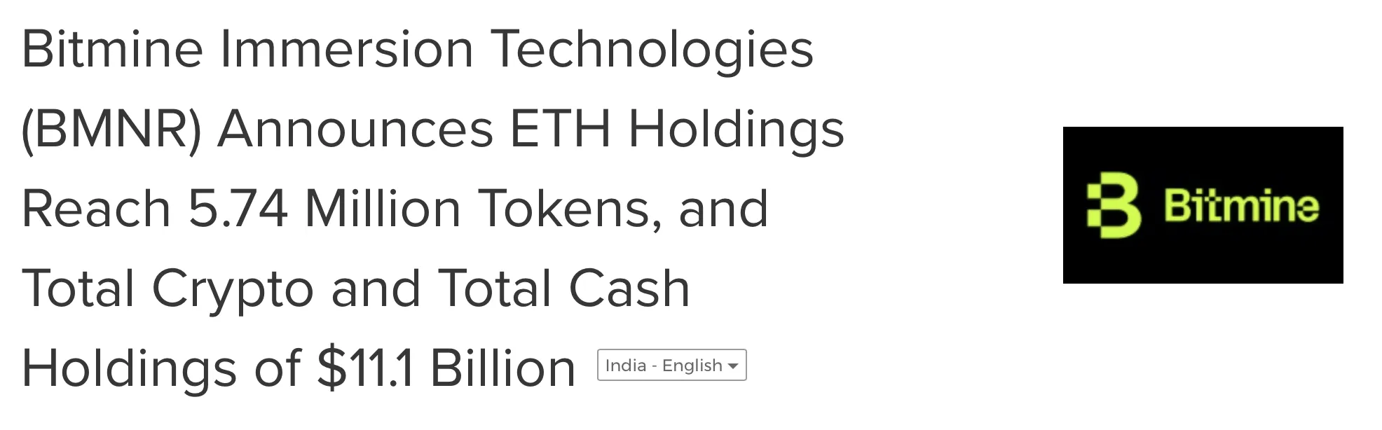 BitMine купила 42197 ETH на $76млн и увеличила резервы Ethereum.