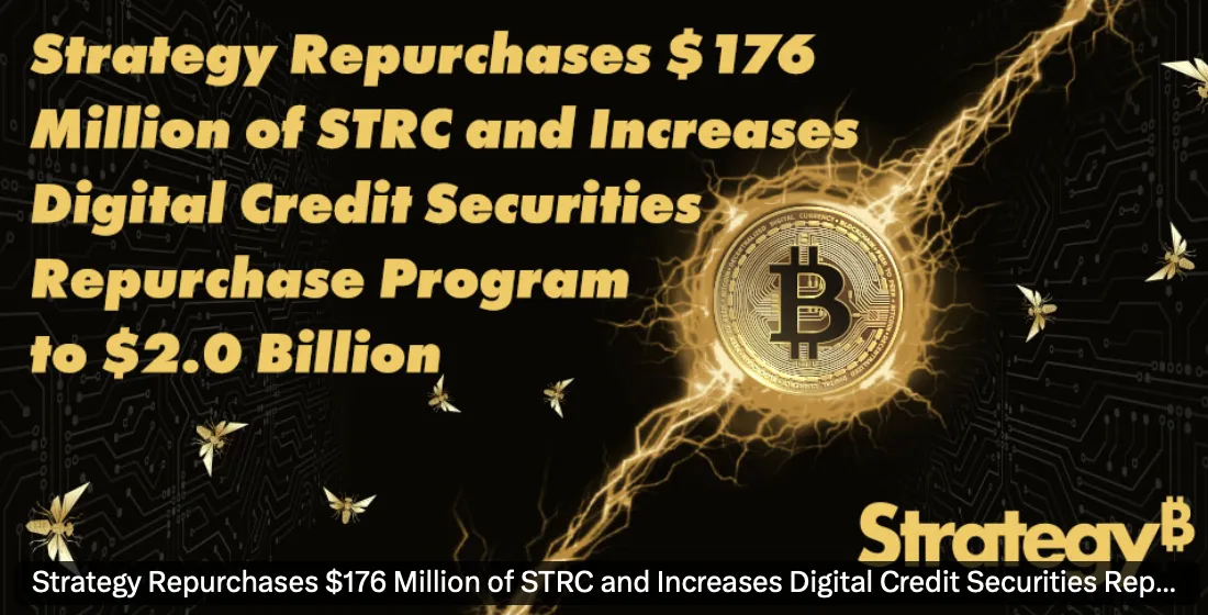 Strategy не покупала Bitcoin, выкупила STRC на $176 млн и удвоила лимит байбэка.