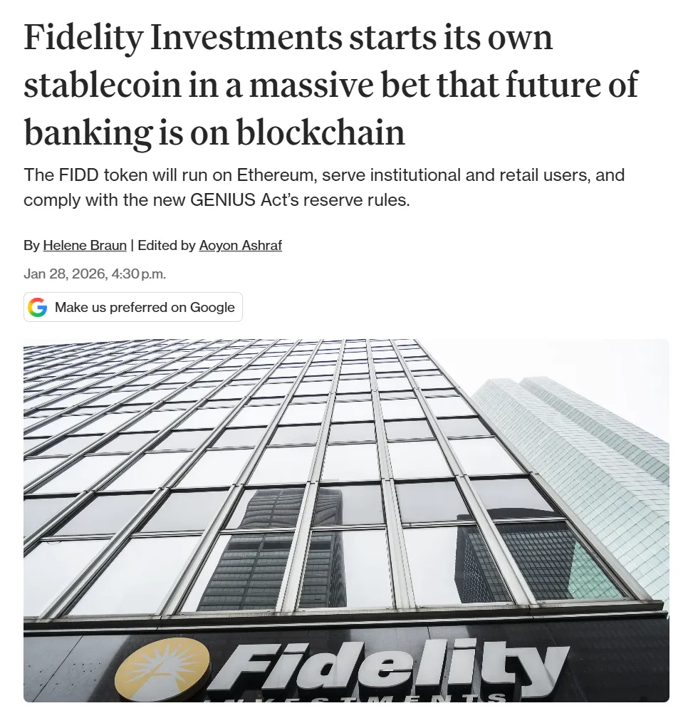 Fidelity Investments (AUM $5.9 trillion) is launching its own | DropsTab  News