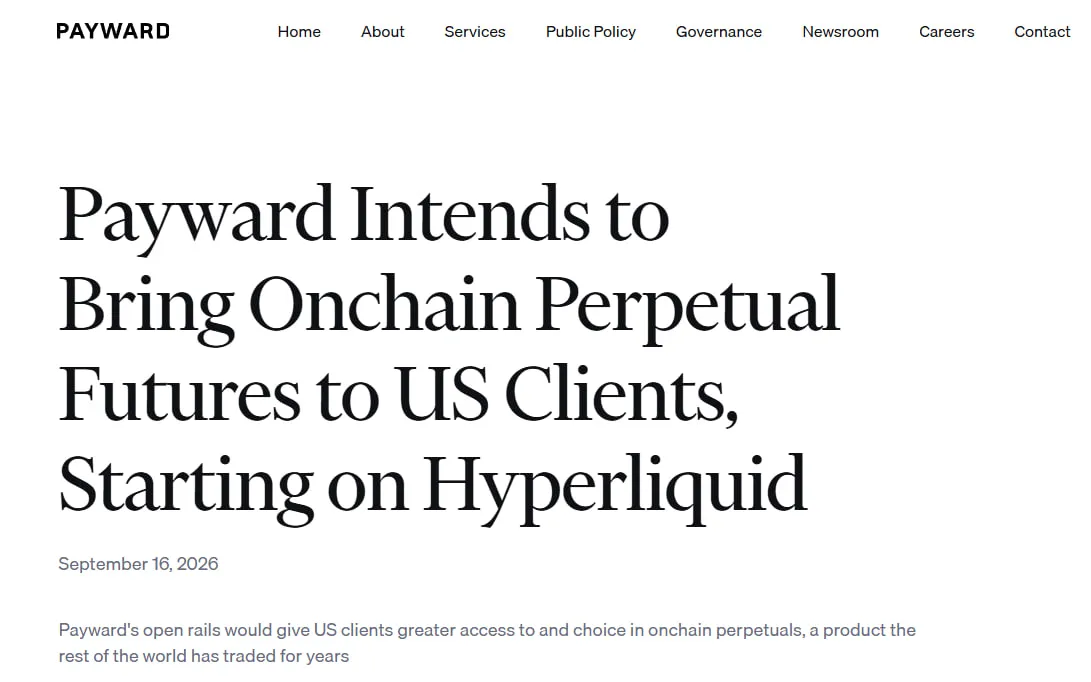 Payward запустит фьючерсы Hyperliquid для клиентов США.